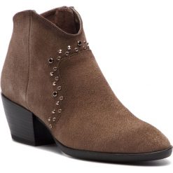 Botki HISPANITAS - Salt RHI87615 Topo. Brązowe botki Hispanitas, z aplikacjami, ze skóry, bez obcasa, bez zapięcia. W wyprzedaży za 359.00 zł.