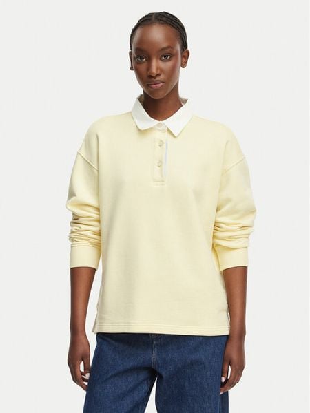 Gant Bluza 4201436 Żółty Regular Fit. Żółte bluzy GANT, l, bez wzorów, z bawełny, bez kaptura. Za 475.99 zł.
