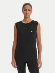 Emporio Armani Underwear Top EW000410 AF19023 UC001 Czarny Regular Fit. Czarne topy Emporio Armani Underwear, m, bez wzorów, z bawełny, bez kołnierzyka, bez ramiączek. Za 219.99 zł.