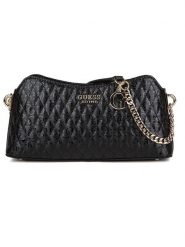 Guess Torebka w kolorze czarnym - 31 x 20 x 10 cm rozmiar: onesize. Czarne torby na ramię Guess, z aplikacjami, z materiału, na ramię, bez dodatków. Za 402.95 zł.