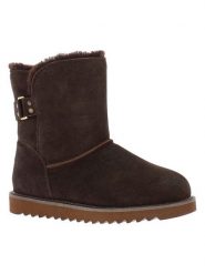 NICEBAY Skórzane botki zimowe "Blackbird" w kolorze brązowym rozmiar: 36. Brązowe botki NICEBAY, na zimę, bez wzorów, z materiału, bez obcasa, bez zapięcia. Za 210.32 zł.