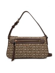 DKNY Torebka R42HYE18 Brązowy. Brązowe torebki klasyczne DKNY, bez wzorów, ze skóry, bez dodatków. Za 389.99 zł.