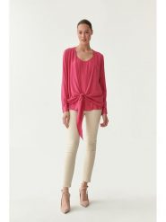 TATUUM Bluzka w kolorze różowym rozmiar: 42. Różowe bluzki Tatuum, bez wzorów, z wiskozy, bez kołnierzyka, bez ramiączek. Za 83.42 zł.