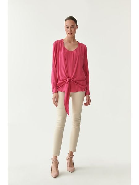 TATUUM Bluzka w kolorze różowym rozmiar: 42. Różowe bluzki Tatuum, bez wzorów, z wiskozy, bez kołnierzyka, bez ramiączek. Za 69.91 zł.