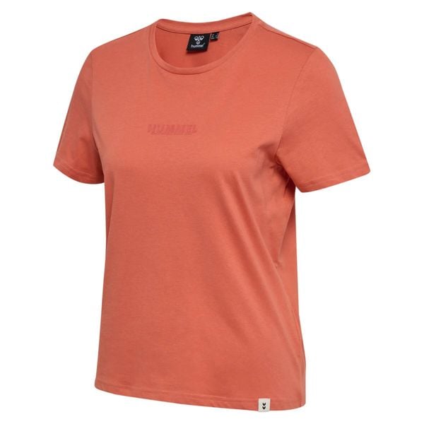 Koszulka damska Hummel Legacy. Czerwone bluzki Hummel, bez wzorów, z bawełny, sportowe, bez kołnierzyka, bez ramiączek. Za 147.00 zł.