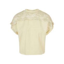 Damska koszulka z koronki Urban Classics Oversized GT. Żółte koszulki sportowe Urban Classics, bez wzorów, z koronki, bez ramiączek. Za 183.50 zł.