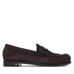 Lordsy Max Mara. Brązowe lordsy Max Mara, bez wzorów, bez obcasa, bez zapięcia. Za 2,764.00 zł.