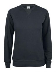 Clique Premium OC Roundneck Women — damska bluza z bawełny organicznej. Czarne bluzy CLIQUE, l, bez wzorów, z bawełny, bez kaptura. Za 235.83 zł.