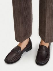 Lasocki Lordsy CEO-WI45-VR-11800-2 Brązowy ciemny. Brązowe lordsy Lasocki, bez wzorów, ze skóry, bez obcasa, bez zapięcia. Za 229.99 zł.