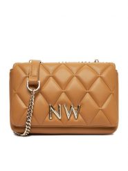 Nine West Torebka CEO-CHARLOTTE-I-S22558 Brązowy. Brązowe torebki klasyczne Nine West, bez wzorów, z materiału, bez dodatków. Za 189.99 zł.