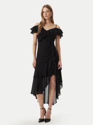 Morgan Sukienka koktajlowa 251-RJOLIE Czarny Regular Fit. Czarne sukienki Morgan, bez wzorów, z syntetyku, wizytowe, bez kołnierzyka, bez ramiączek. Za 399.99 zł.