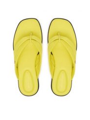 Tommy Hilfiger Japonki FW0FW09216 Żółty. Żółte klapki TOMMY HILFIGER, bez wzorów, ze skóry, bez obcasa. Za 359.99 zł.
