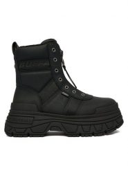 Buffalo Trzewiki Fusion Front Zip 1270130 Czarny. Czarne botki Buffalo, bez wzorów, ze skóry, bez obcasa, na koturnie, bez zapięcia. Za 569.99 zł.