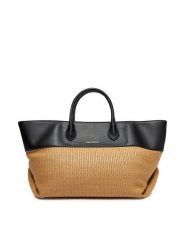 Gino Rossi Torebka LA224-186732 Beżowy. Brązowe shopper Gino Rossi, bez wzorów, z materiału, bez dodatków. Za 199.99 zł.