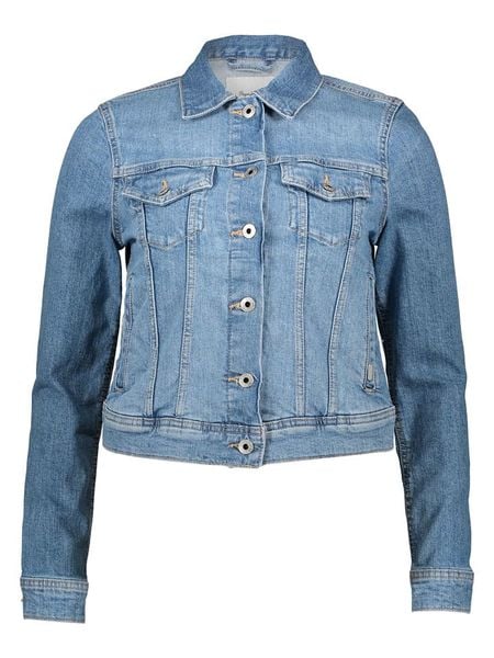 Pepe Jeans Kurtka dżinsowa w kolorze błękitnym rozmiar: M. Niebieskie kurtki Pepe Jeans, m, z aplikacjami, z jeansu, bez kaptura. Za 195.77 zł.