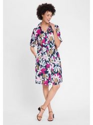 Olsen Sukienka ze wzorem rozmiar: 38. Sukienki Olsen, bez wzorów, z bawełny, bez kołnierzyka, bez ramiączek, mini. Za 130.99 zł.