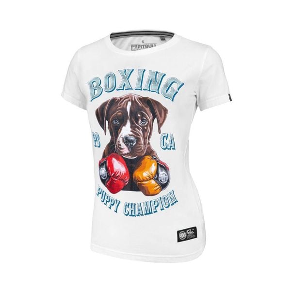Koszulka damska Pitbull Lil'Champ. Białe bluzki PITBULL, m, bez wzorów, casualowe, bez kołnierzyka, bez ramiączek. Za 99.00 zł.