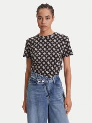 Guess T-Shirt V5YI04 I3Z14 Czarny Regular Fit. Czarne t-shirty Guess, m, z aplikacjami, z bawełny, bez kołnierzyka, bez ramiączek. Za 219.99 zł.