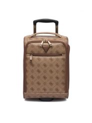 Guess Walizka kabinowa TWGP98 90971 Beżowy. Brązowe walizki Guess, z aplikacjami. Za 799.99 zł.