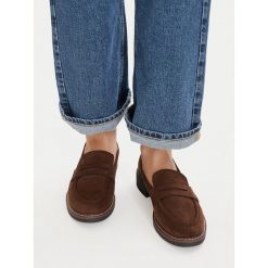 Lordsy JENNY. Brązowe lordsy Jenny, bez wzorów, bez obcasa, bez zapięcia. Za 129.99 zł.