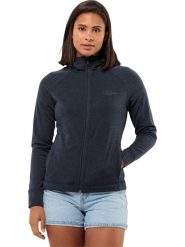 Jack Wolfskin Kurtka polarowa "Waldsee" w kolorze granatowym rozmiar: L. Niebieskie swetry Jack Wolfskin, l, bez wzorów, z polaru, bez ramiączek. Za 255.34 zł.