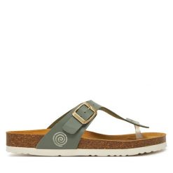 Japonki Dr. Brinkmann. Zielone klapki Dr. Brinkmann, bez wzorów, bez obcasa. Za 179.99 zł.