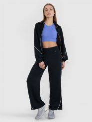 4F Spodnie dresowe z modalem damskie 4F x Anna Lewandowska - czarne XL. Czarne spodnie materiałowe 4f, na co dzień, l, bez wzorów, z dresówki. Za 149.99 zł.