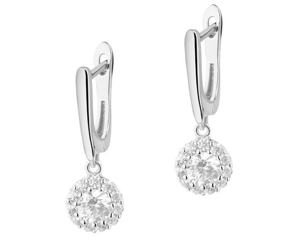 Kolczyki srebrne z cyrkoniami. Szare kolczyki Apart, z cyrkonią, srebrne. Za 229.00 zł.