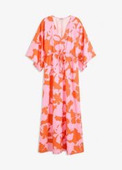 Sukienka maxi z lejącej satyny. Fioletowe sukienki bonprix, bez wzorów, z satyny, bez kołnierzyka, bez ramiączek, maxi. Za 159.99 zł.