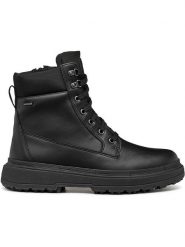 Geox Skórzane botki "Lamidie + Grip" w kolorze czarnym rozmiar: 37. Czarne botki Geox, bez wzorów, bez obcasa, bez zapięcia. Za 390.92 zł.
