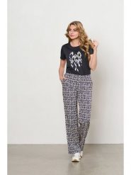 &Co Woman Spodnie "Patrice" w kolorze czarno-niebieskim rozmiar: XXL. Czarne spodnie materiałowe &Co Woman, xxl, bez wzorów, z materiału, z podwyższonym stanem. Za 276.05 zł.