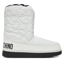Śniegowce LOVE MOSCHINO. Białe trapery i śniegowce Love Moschino. Za 749.99 zł.