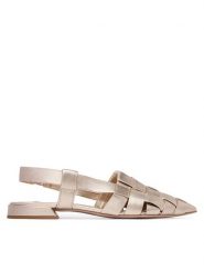 HÖGL Baleriny 1-101931 Złoty. Żółte baleriny Högl, bez wzorów, ze skóry, bez obcasa. Za 839.99 zł.