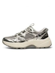 WODEN Sneakersy "Sif Metallic" w kolorze srebrnym rozmiar: 39. Szare trampki Woden, bez wzorów, z materiału, bez zapięcia. Za 263.53 zł.