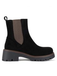 Clara Barson Botki WS6381-01 Czarny. Czarne botki Clara Barson, bez wzorów, z materiału, bez obcasa, na płaskiej podeszwie, bez zapięcia. Za 149.99 zł.