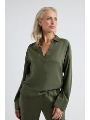 Josephine & Co Bluzka "Amelia" w kolorze khaki rozmiar: 36. Brązowe bluzki Josephine & Co, bez wzorów, z lyocellu, bez kołnierzyka, bez ramiączek. Za 254.74 zł.