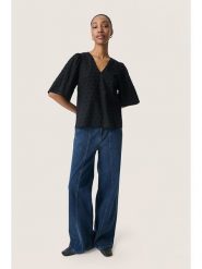 Soaked in Luxury Bluzka w kolorze czarnym rozmiar: XL. Czarne bluzki Soaked in Luxury, xl, bez wzorów, z bawełny, bez kołnierzyka, bez ramiączek. Za 105.14 zł.