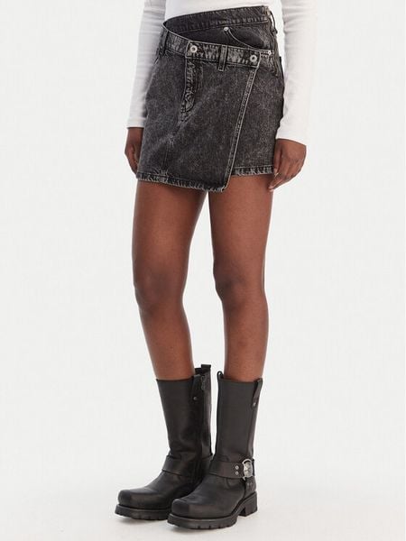 HUGO Spódnica mini Galaxy 50559270 Czarny. Czarne spódnice Hugo, xs, bez wzorów, z bawełny, mini. Za 399.99 zł.