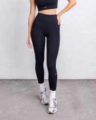 Legginsy z wysokim stanem Essential Sporty - Czarny. Czarne legginsy JOY STUDIO, l, bez wzorów, z materiału, z podwyższonym stanem, długie. Za 244.00 zł.