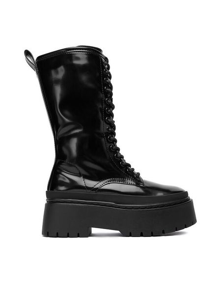 DeeZee Trzewiki 13123-37 Czarny. Czarne botki DeeZee, bez wzorów, z materiału, bez obcasa, na płaskiej podeszwie, bez zapięcia. Za 229.99 zł.