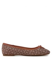 Coach Baleriny Abigail CT240 Brązowy. Brązowe baleriny Coach, bez wzorów, z materiału, bez obcasa. Za 369.99 zł.