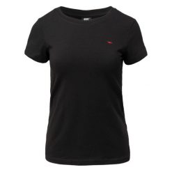 T-shirt Damski Slim Z Krótkim Rękawem Playo II. Czarne t-shirty Hi-tec, bez wzorów, bez kołnierzyka, bez ramiączek. Za 53.99 zł.