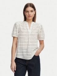 French Connection Bluzka 729F9 Biały Regular Fit. Białe bluzki French Connection, s, bez wzorów, z syntetyku, bez kołnierzyka, bez ramiączek. Za 379.99 zł.