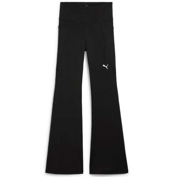 Puma Legginsy Damskie ESS High-Waist Flared L czarne. Czarne legginsy Puma, l, bez wzorów, z bawełny, z podwyższonym stanem. Za 239.99 zł.