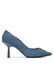 DKNY Szpilki K3566335 Niebieski. Niebieskie szpilki DKNY, bez wzorów, z materiału, bez obcasa, na szpilce, bez zapięcia. Za 619.99 zł.