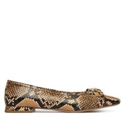 Baleriny HÖGL. Brązowe baleriny Högl, bez wzorów, bez obcasa. Za 759.99 zł.