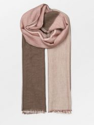 Becksöndergaard Szal "Kikko" w kolorze szaroróżowo-brązowym - 200 x 100 cm rozmiar: onesize. Brązowe szaliki Becksöndergaard, bez wzorów, z bawełny. Za 126.45 zł.