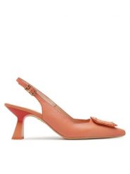 Hispanitas Szpilki Nova HV253910 Koralowy. Pomarańczowe szpilki Hispanitas, bez wzorów, ze skóry, bez obcasa, na szpilce, bez zapięcia. Za 399.99 zł.