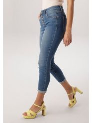 Aniston Dżinsy - Skinny fit - w kolorze niebieskim rozmiar: 46. Niebieskie jeansy Aniston, bez wzorów. Za 87.81 zł.