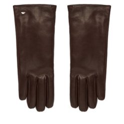 Rękawiczki Weekend Max Mara. Brązowe rękawiczki Weekend Max Mara, bez wzorów. Za 669.99 zł.